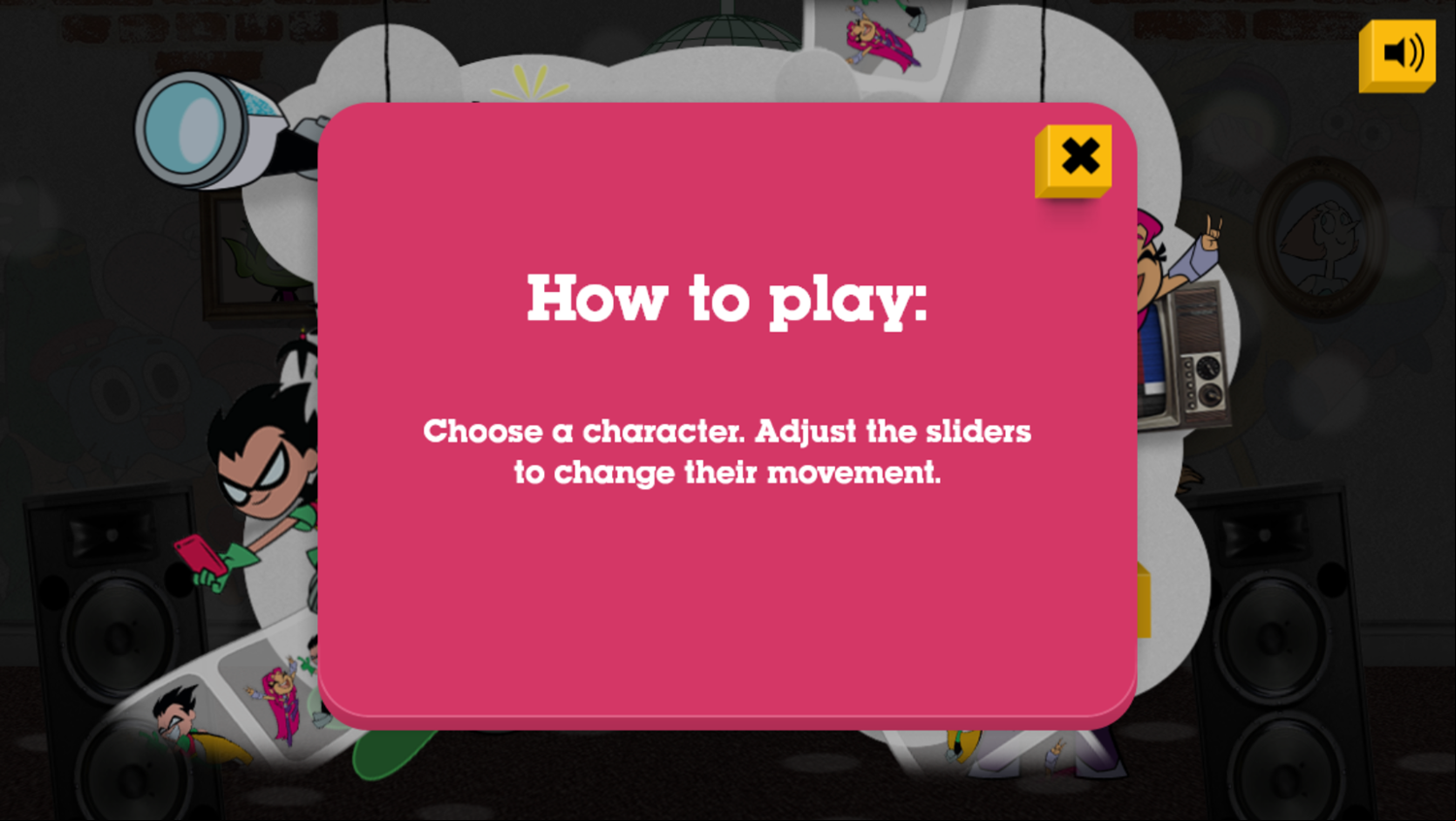 Teen Titans Go Animation Game How To Play Screenshot.