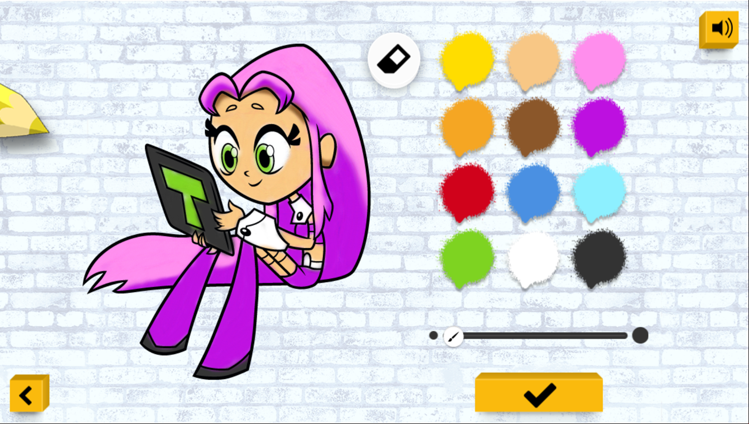 Teen Titans Go Color In Game Finalize Art Screenshot.
