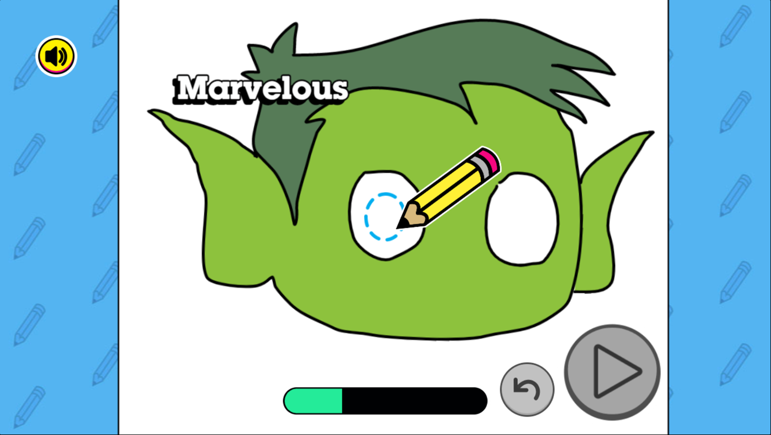 Teen Titans Go How to Draw Beast Boy Game Sketching Screenshot.