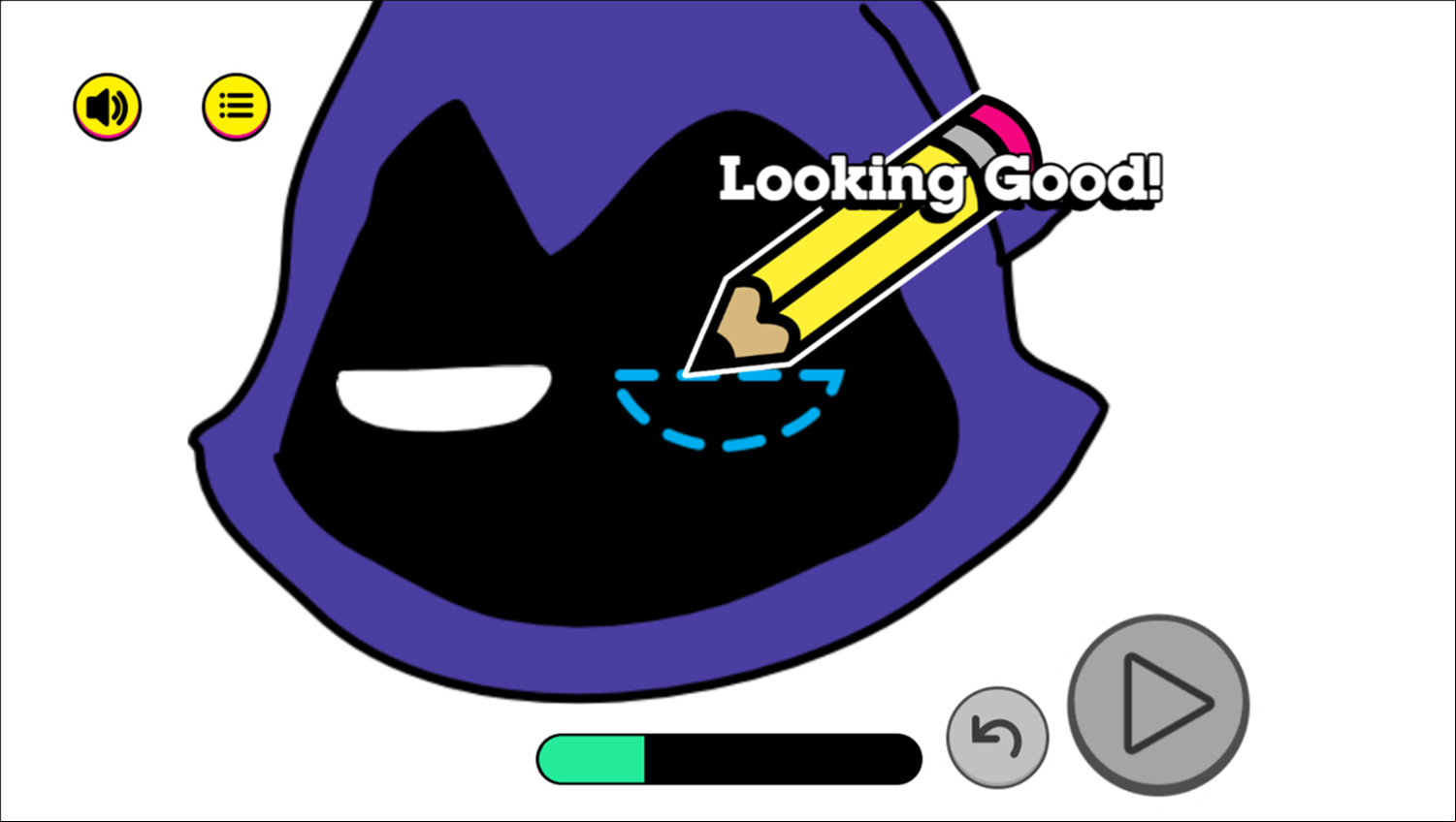 Teen Titans Go How to Draw Teen Titans Go Game Draw Raven Screenshot.