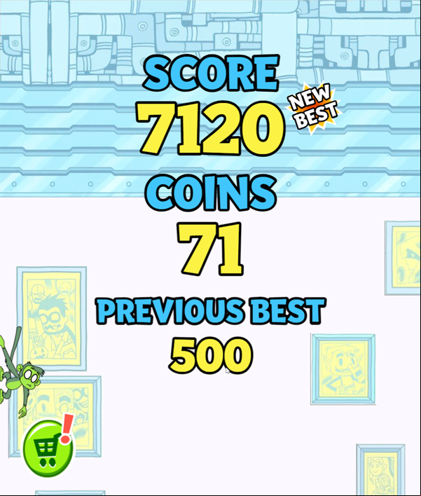 Teen Titans Go Smashy Pinata Game Over Screenshot.