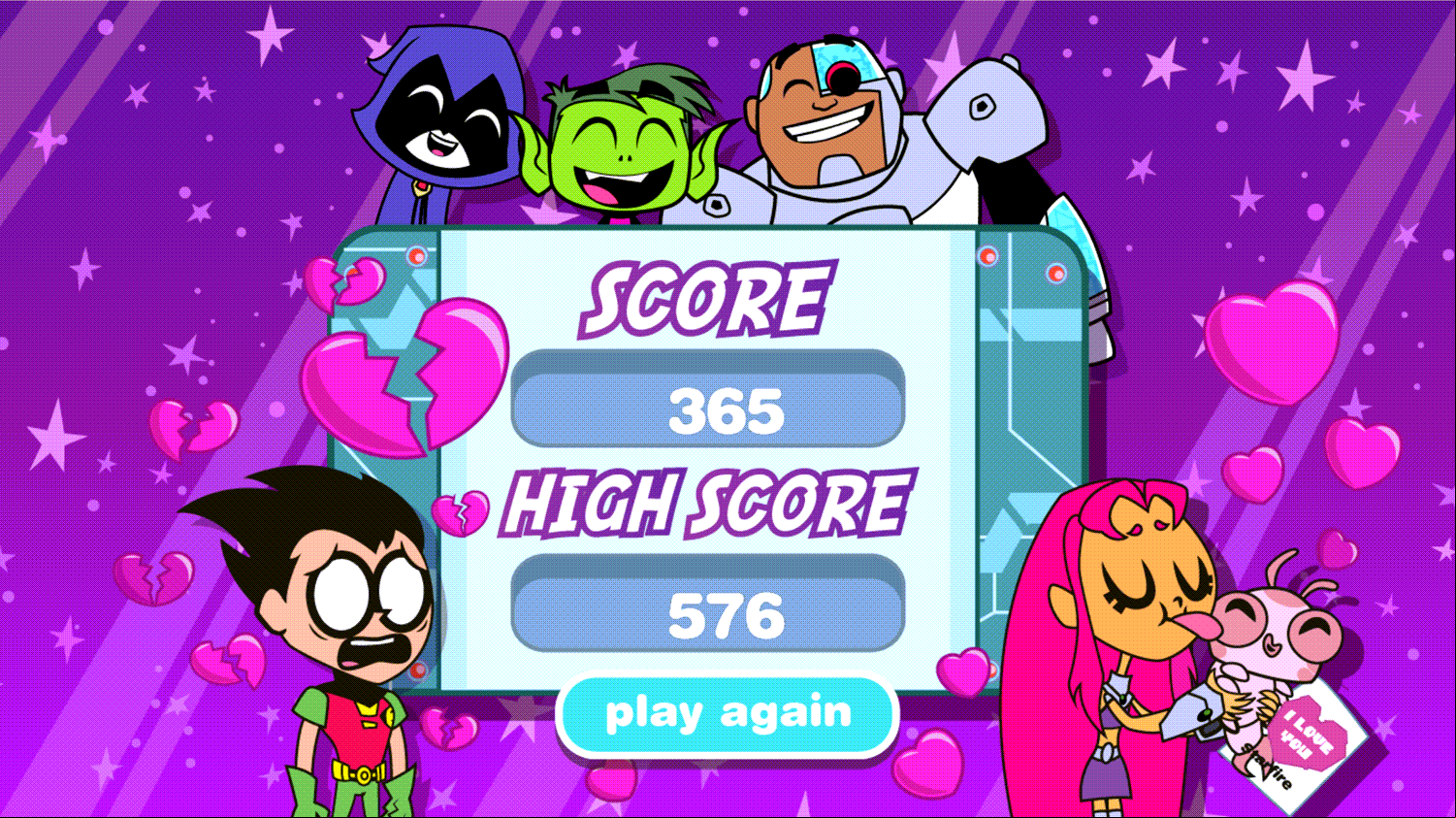 Teen Titans Go Titanic Heartbreak Game Beat.