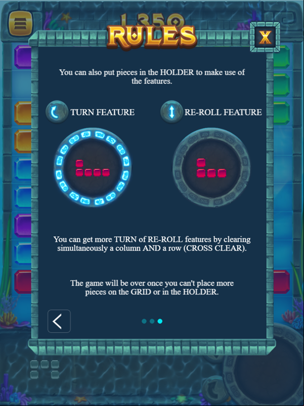 Templok Turn and Roll Instructions Game Screenshot.