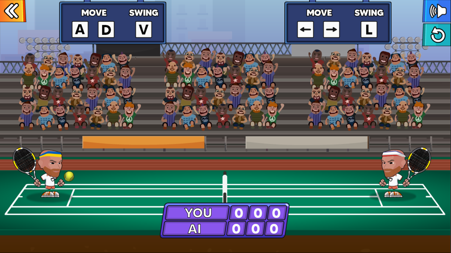 Tennis Champs Game Match Start Screenshot.