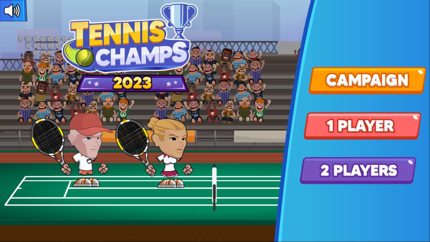 Tennis Champs Game Menu Select Screenshot.