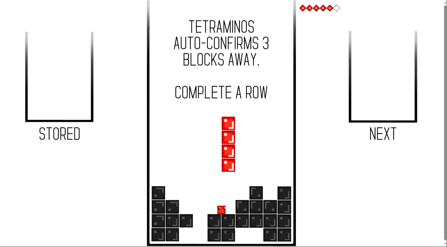Tetrimino Game Instructions Screenshot.