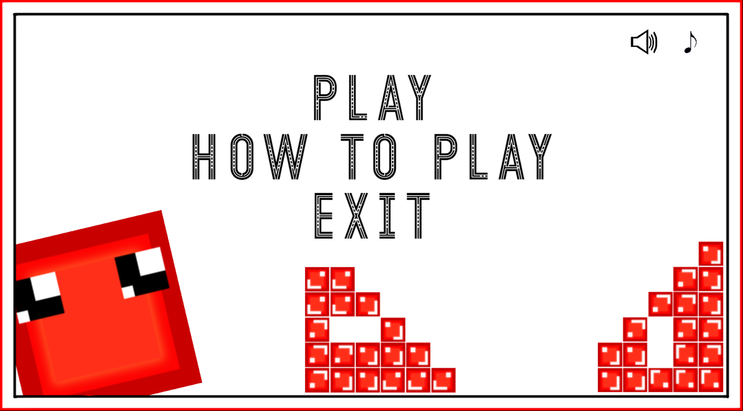 Tetrimino Game Welcome Screen Screenshot.