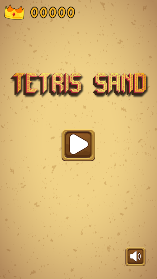 Tetris Sand Game Welcome Screen Screenshot.