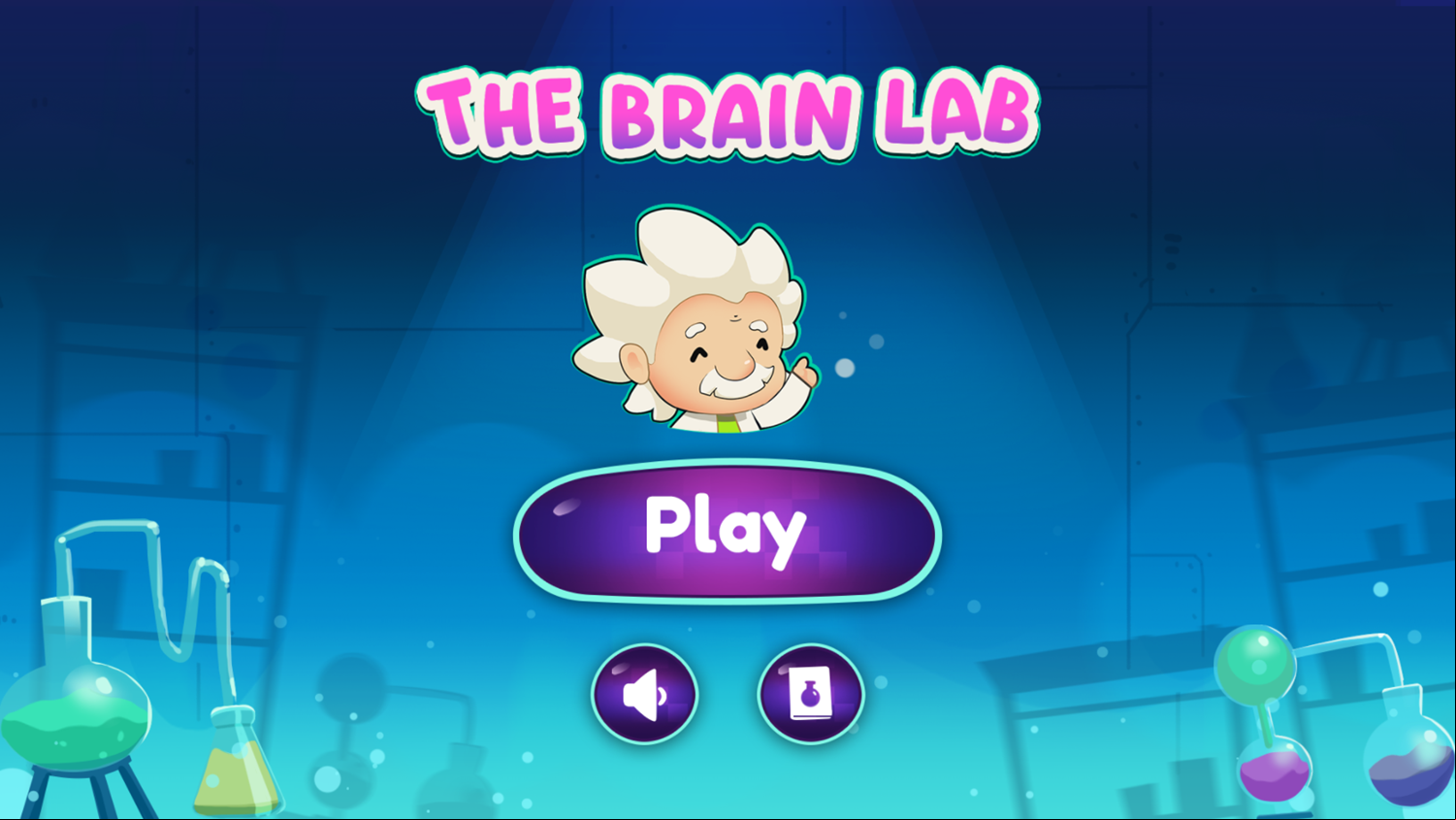 The Brain Lab Game Welcome Screen Screenshot.