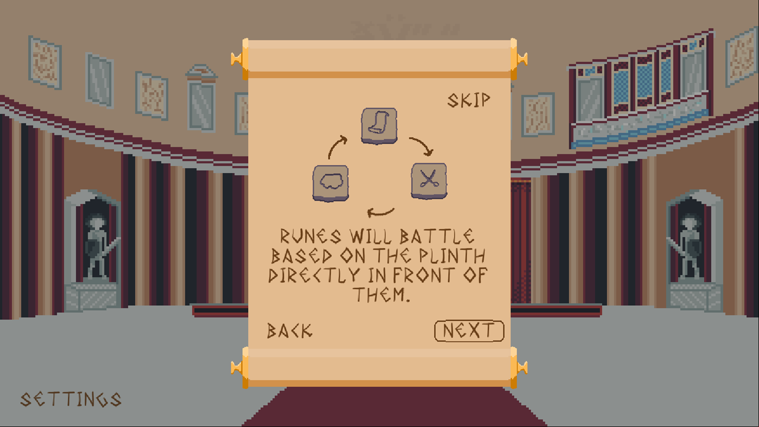The Gambit Game Instructions Screenshot.