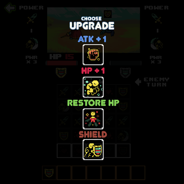 The Last Paladin Game Choose Upgrade Screenshot.