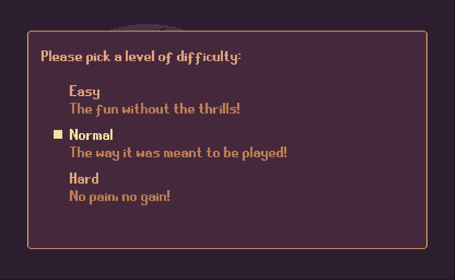 The Magician Game Difficulty Select Screenshot.