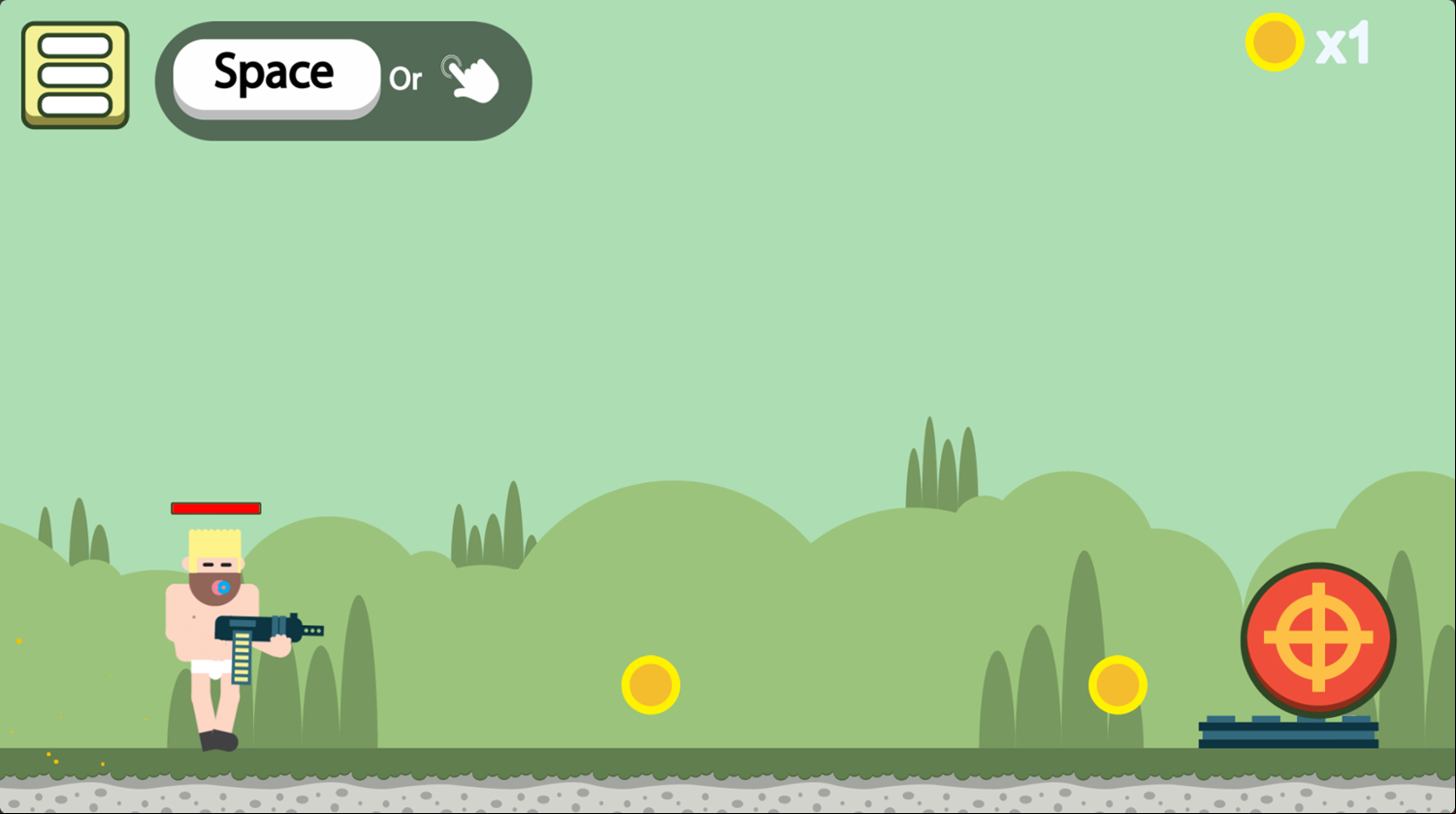 Thomas Runner Game Start Screenshot.
