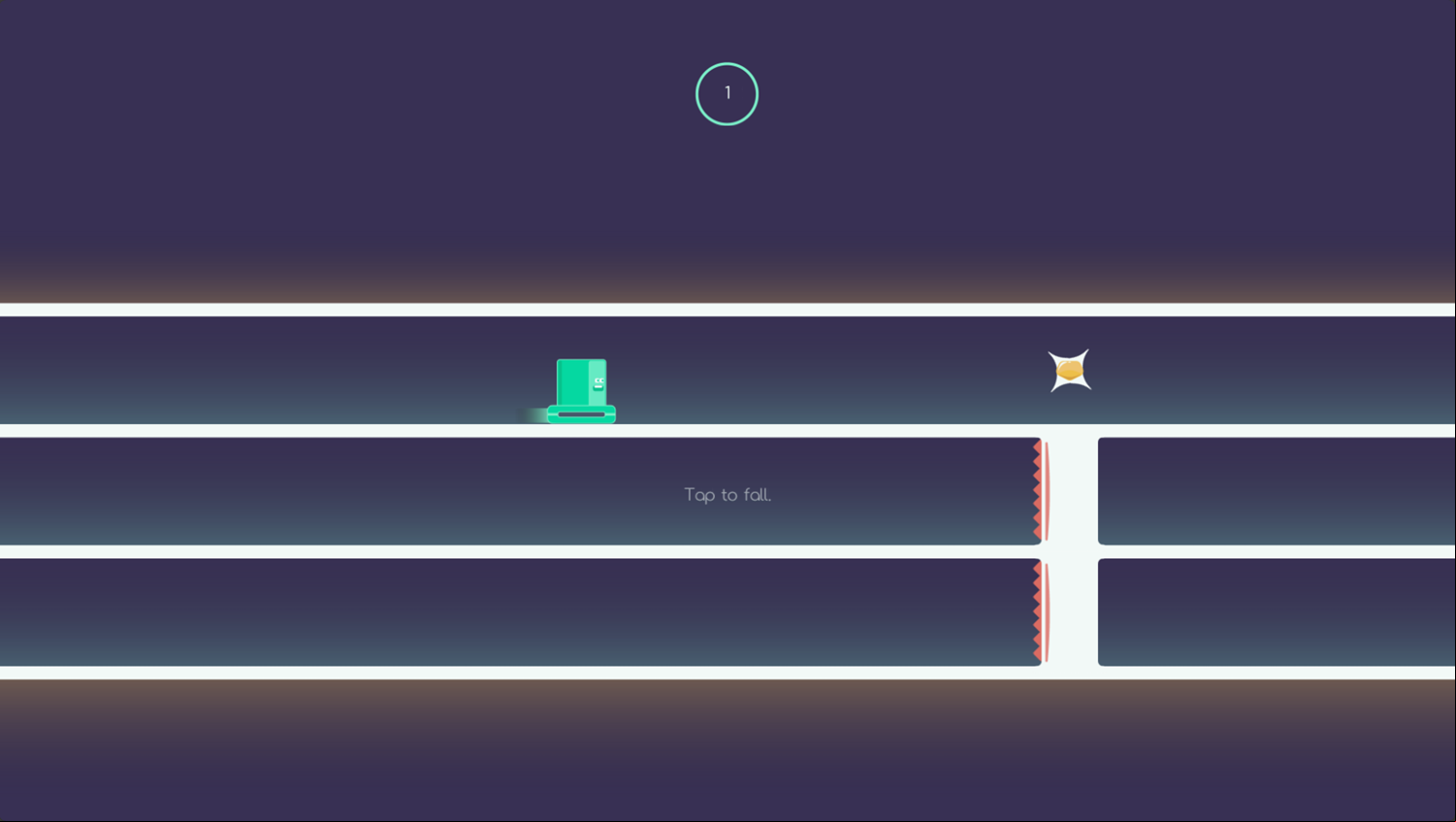 Three Falls Game Start Screenshot.