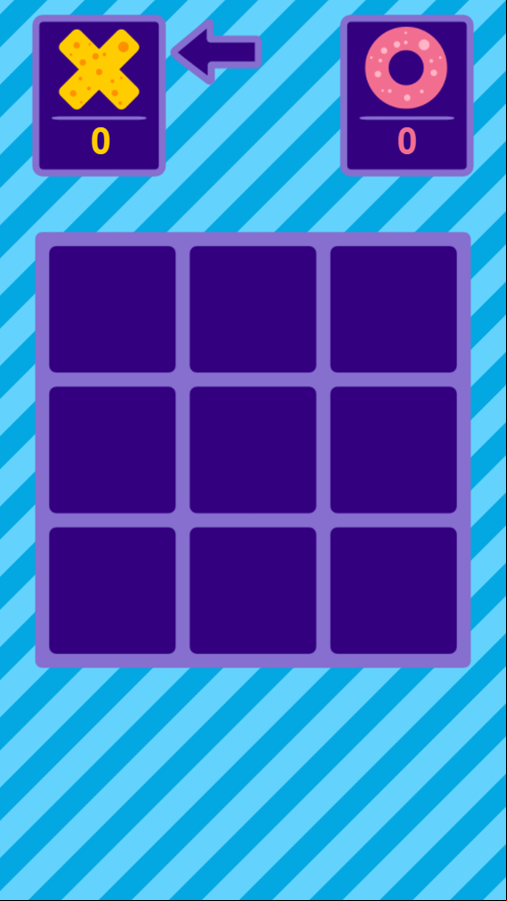 Tic Tac Toe Comparing Numbers Game Start Screenshot.