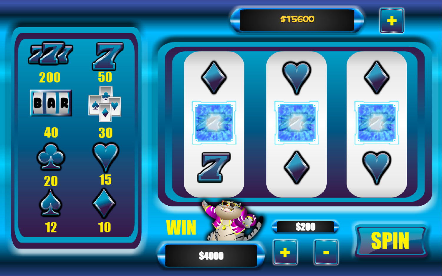 Tiger Casino Game Pattern Win Screenshot.
