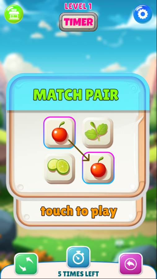 Tile 2 Match Game How To Play Screenshot.