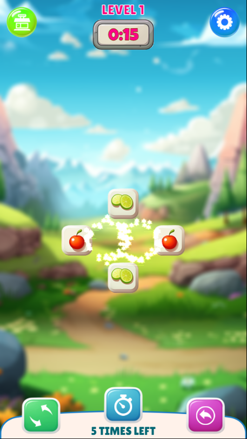 Tile 2 Match Game Level Play Screenshot.