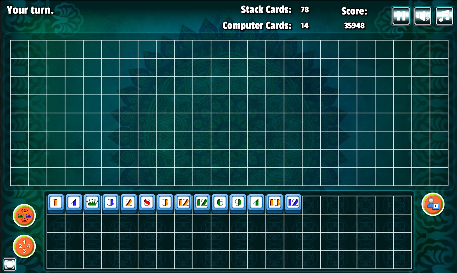 Tile Rummy Game Screenshot.