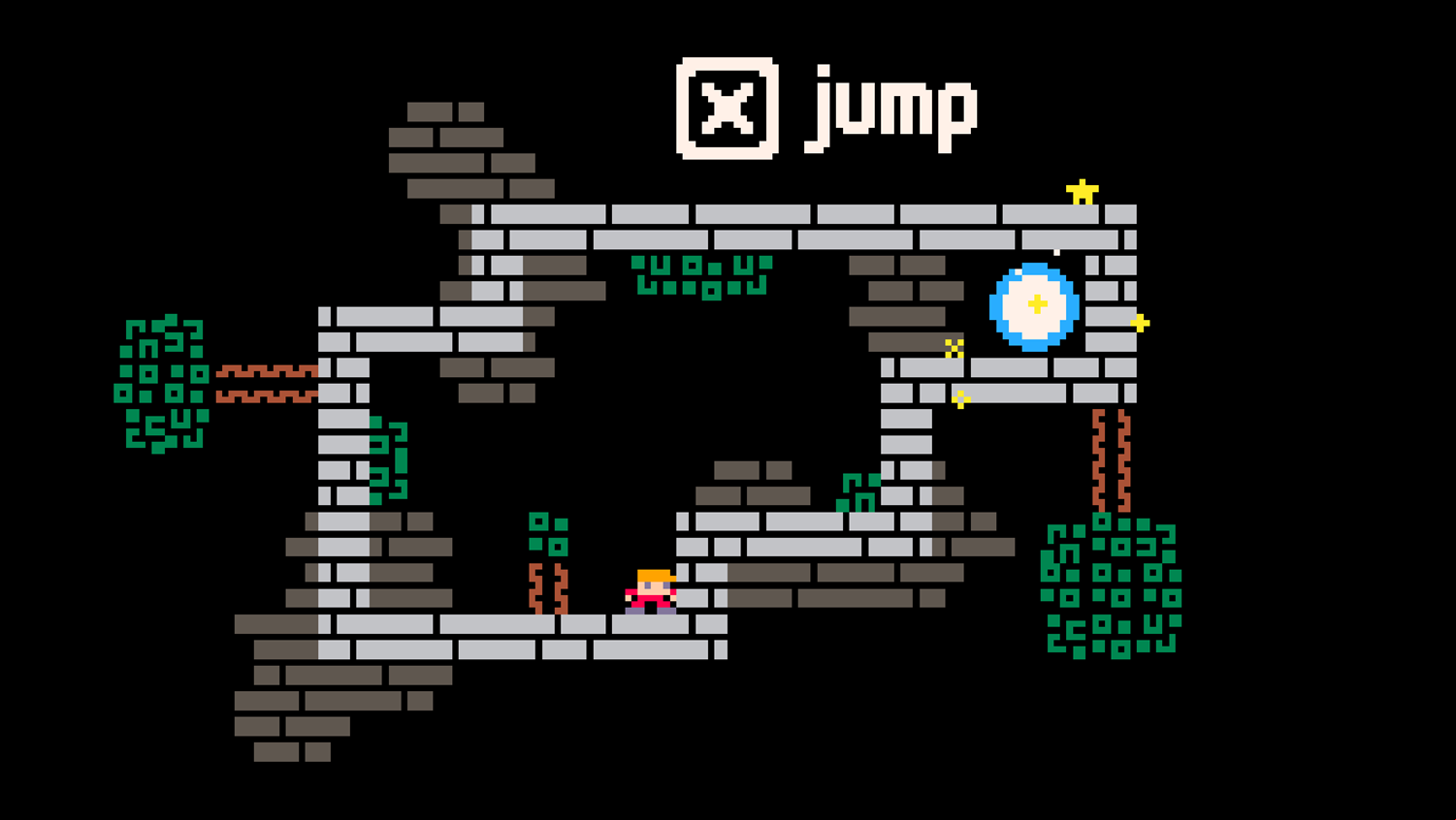 Tiny Crate Game Jumping Instructions Screen Screenshot.