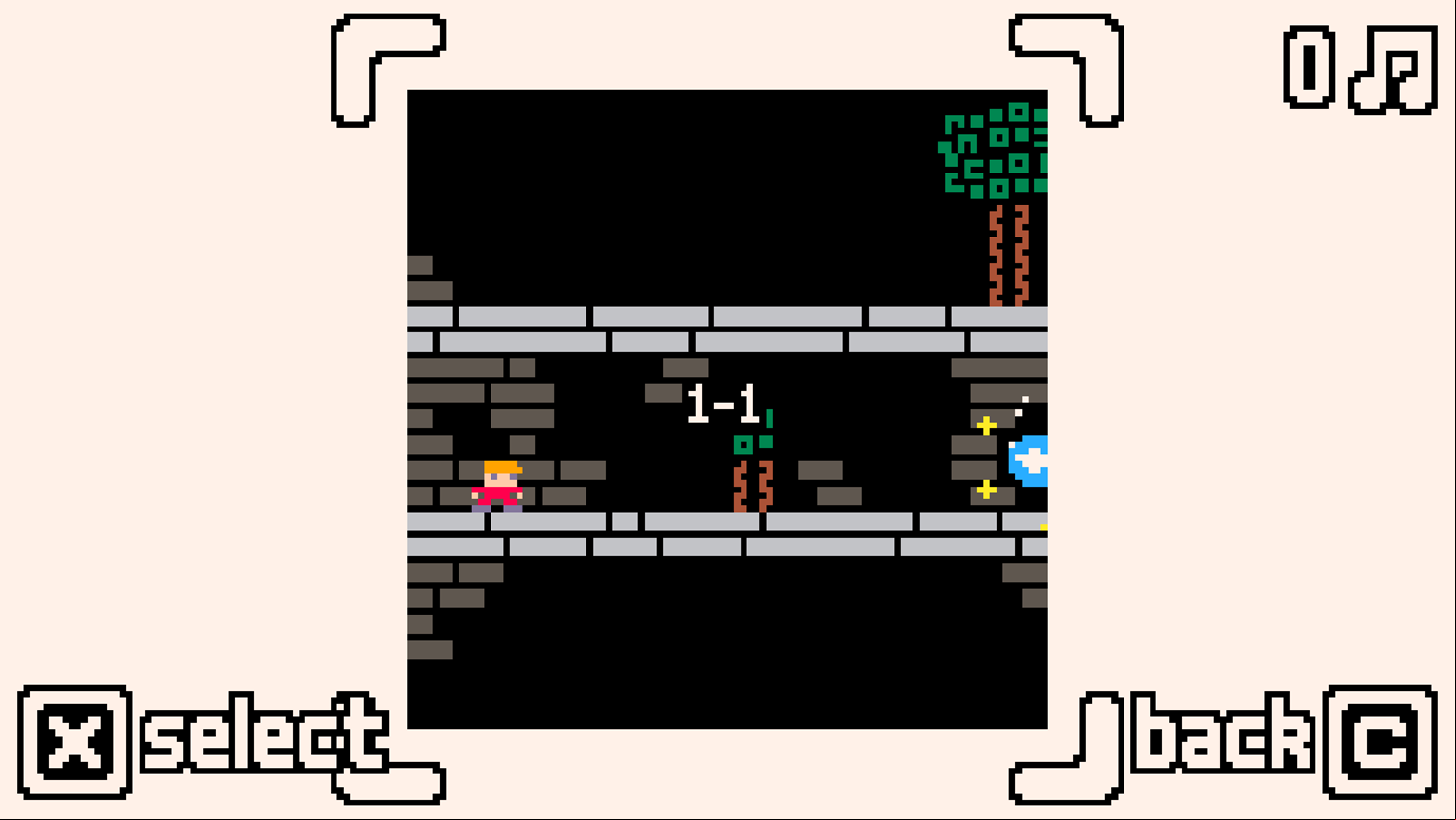 Tiny Crate Game Level Select Screen Screenshot.