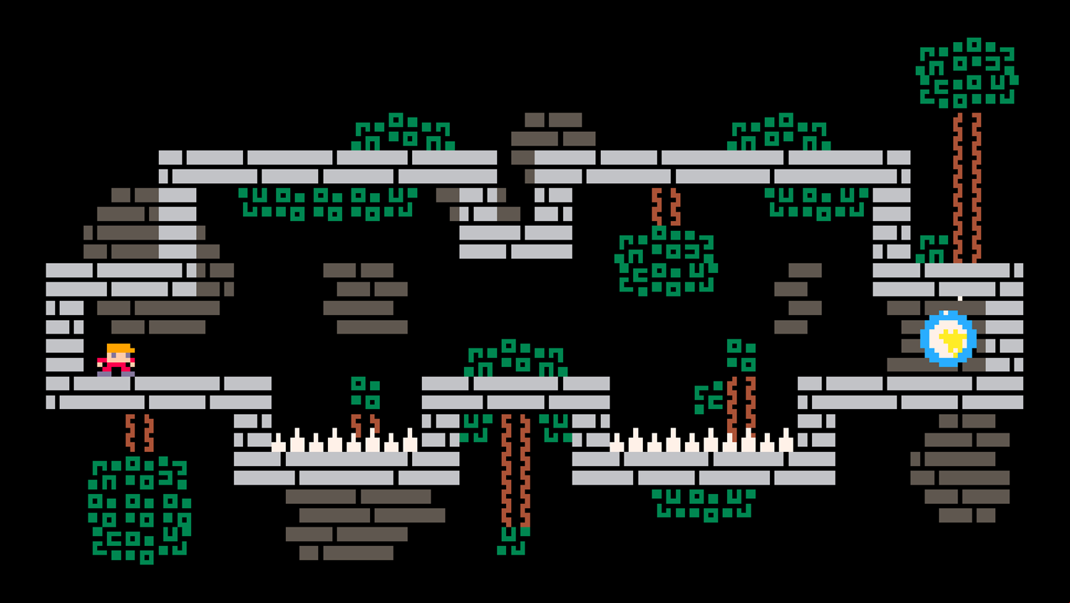 Tiny Crate Game Level With Spikes Screenshot.