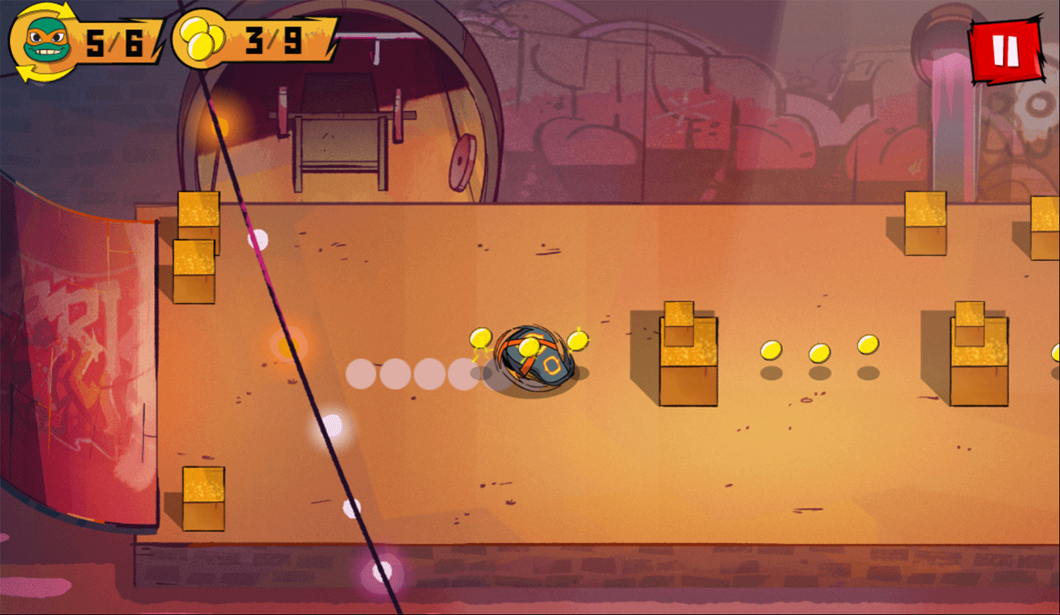 TMNT Bumper Bros Game Screenshot.