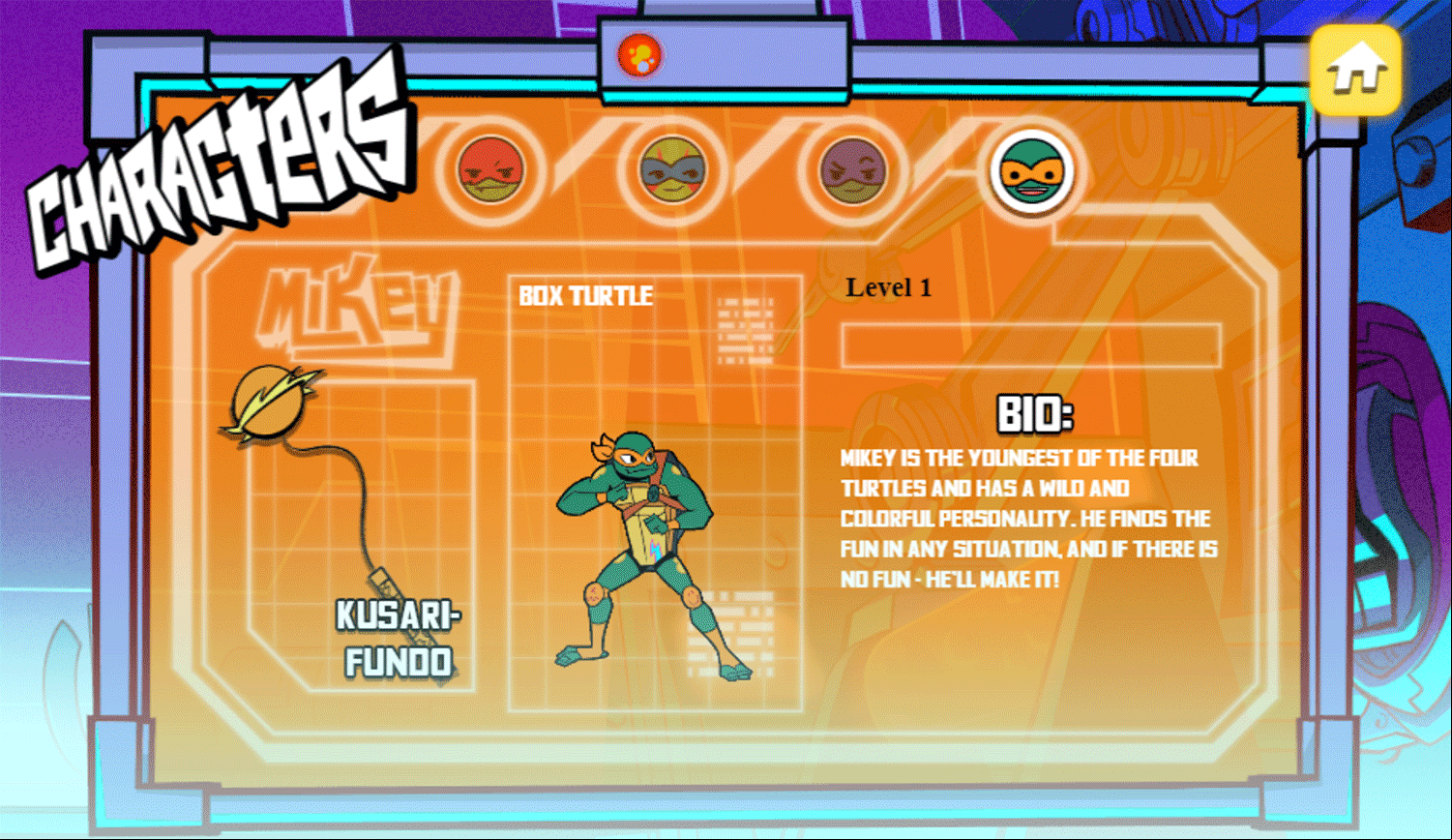 TMNT City Showdown Characters Screenshot.