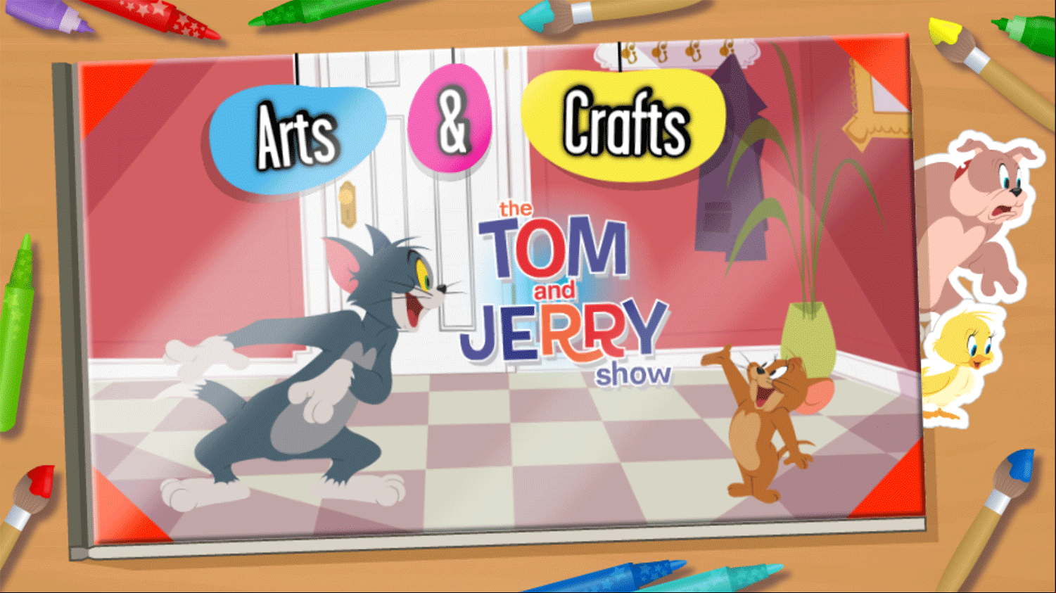 Tom and Jerry Arts and Crafts Welcome Screen Screenshots.