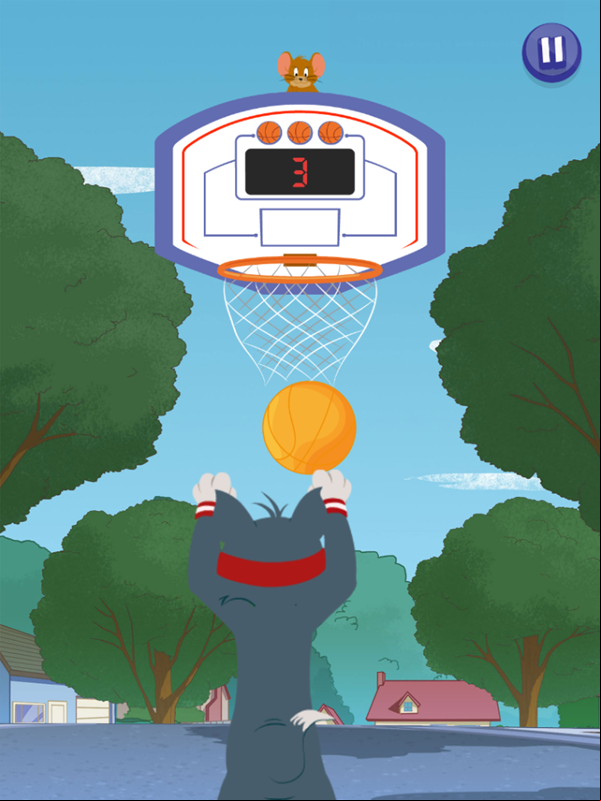 Tom & Jerry Backyard Hoops Game Shoot Screenshot.
