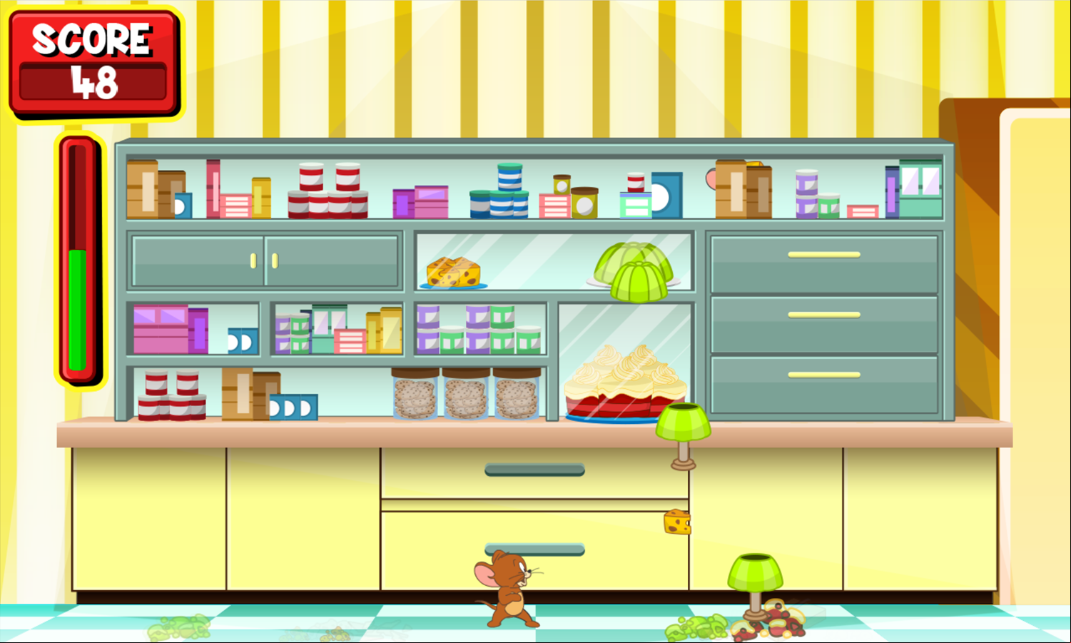 Tom and Jerry Bandit Munchers Game Screenshot.