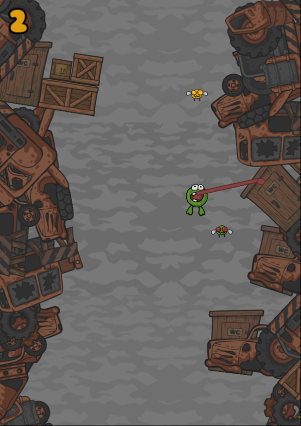 Tonguey Frog Game Play Screenshot.