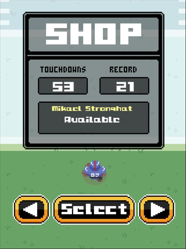 Touchdown Pro Game Character Unlocked Screenshot.