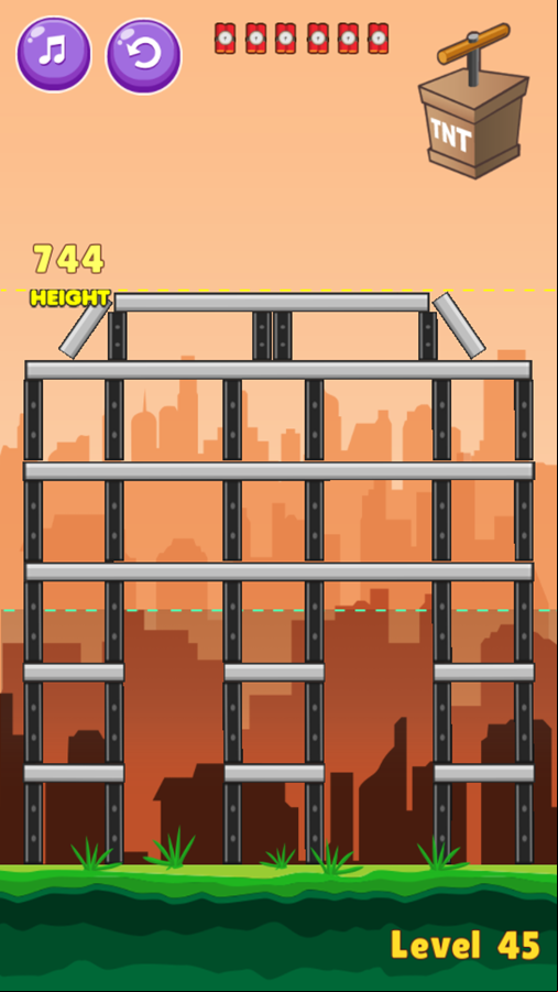 Tower Boom 2 Game Final Level Screenshot.