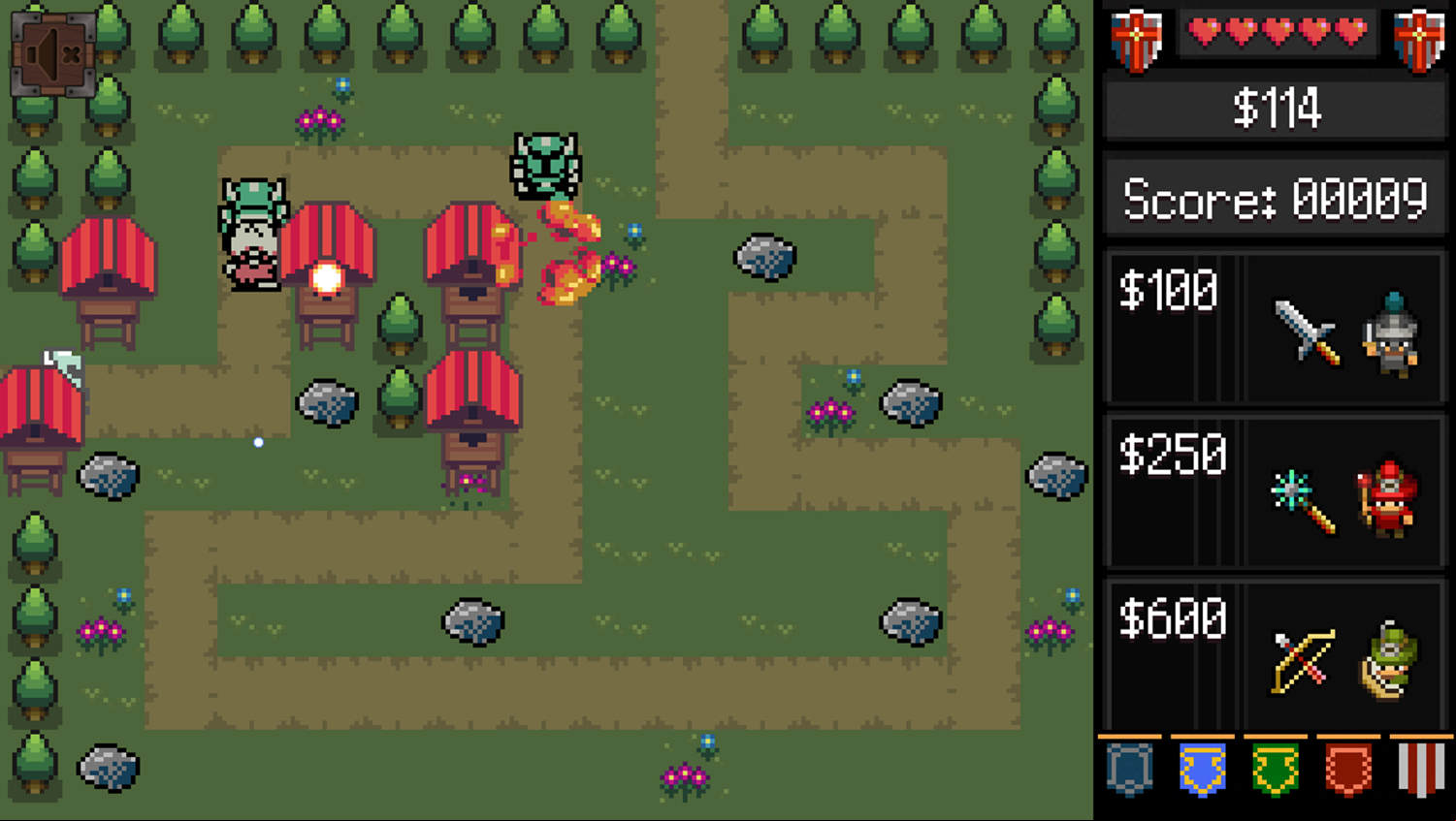 Tower Defense Kingdom Game Infantry Towers Screenshot.