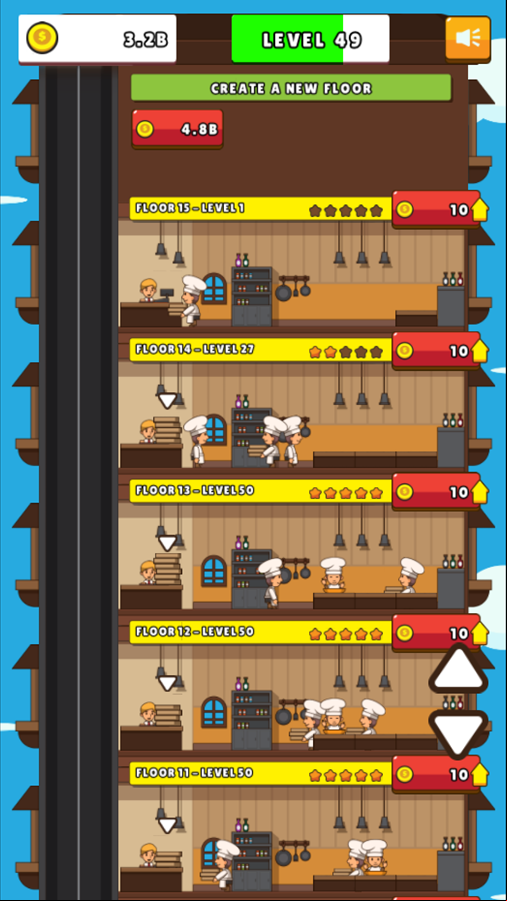 Tower Pizza Game Level 49 Screenshot.