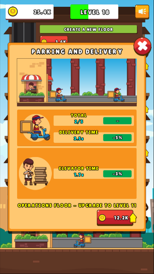Tower Pizza Game 2 Delivery Drivers Screenshot.