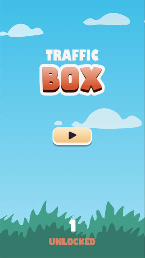 Traffic Box Game Welcome Screen Screenshot.