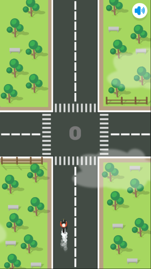 Traffic Run Game Start Screenshot.