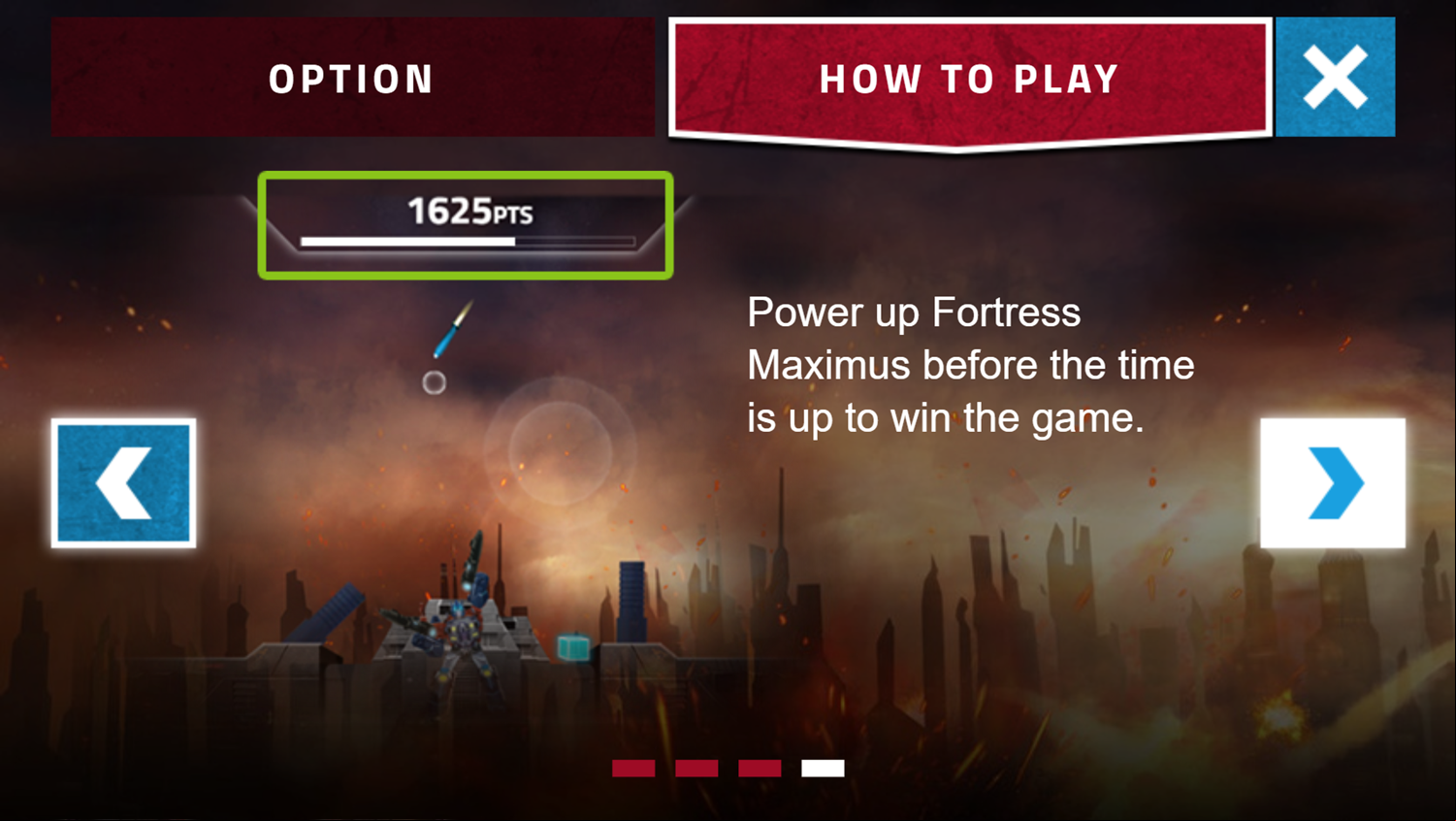 Transformers Titans Return Game Extra Tips Screenshot.