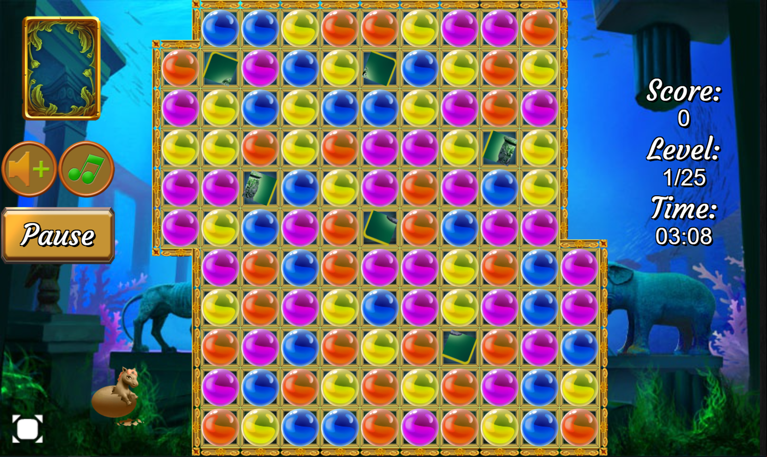 Treasures of Atlantis Game Start Screenshot.