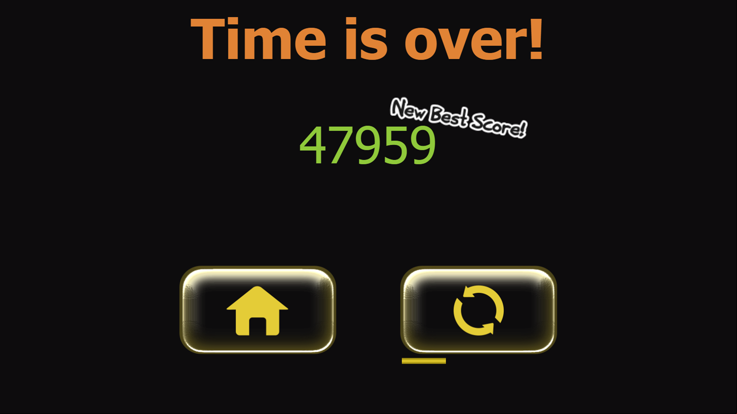 Treze Frog Game Score Screenshot.