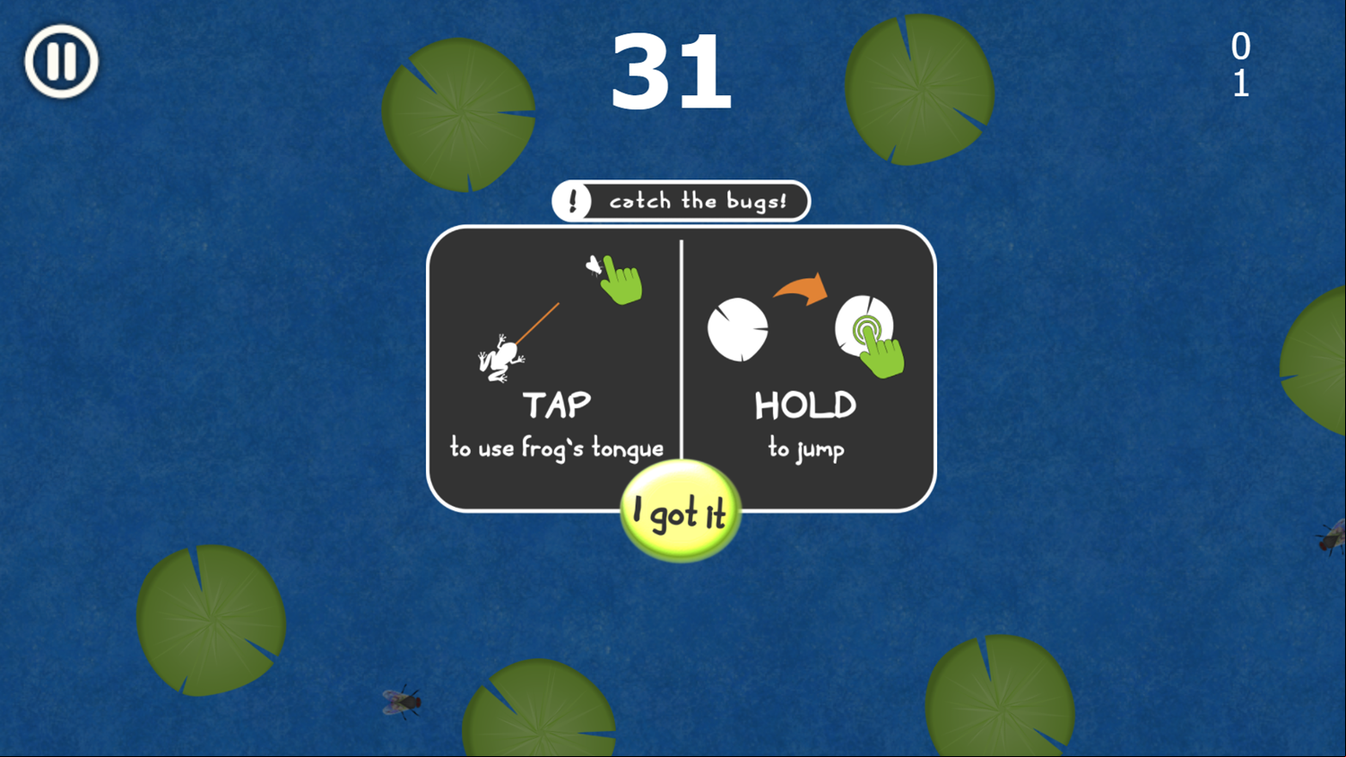 Treze Frog Game How To Play Screenshot.
