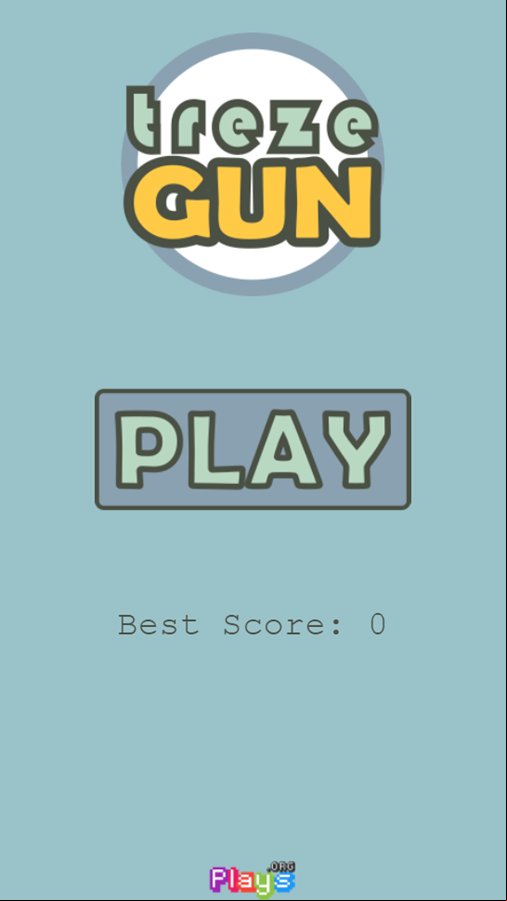Treze Gun Game Welcome Screen Screenshot.