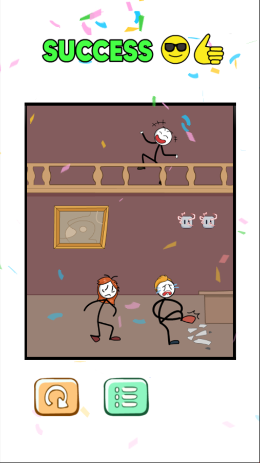 Troll Thief Game Level Beat Screen Screenshot.