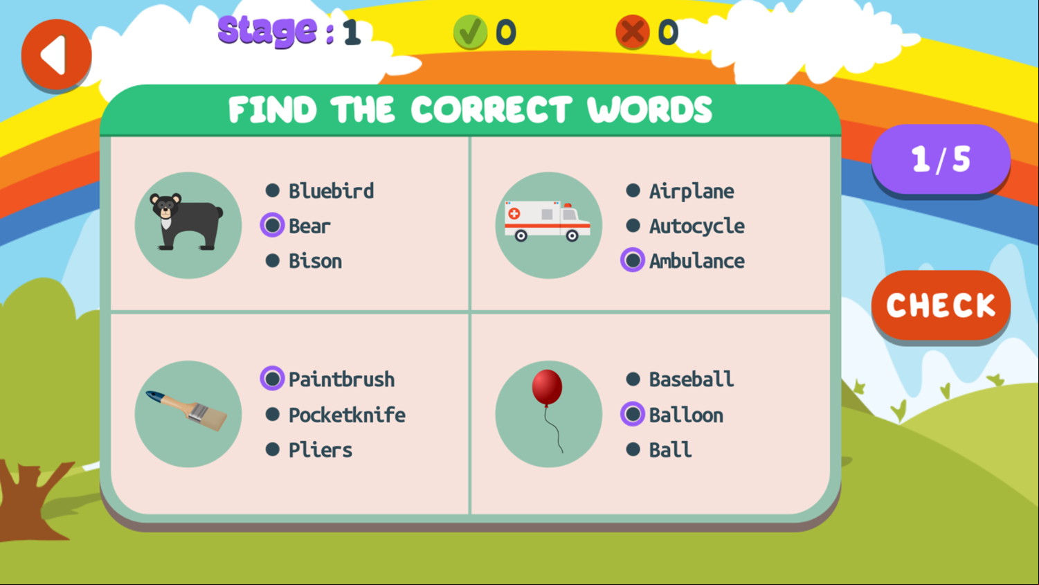 True Words Game Stage Play Screenshot.