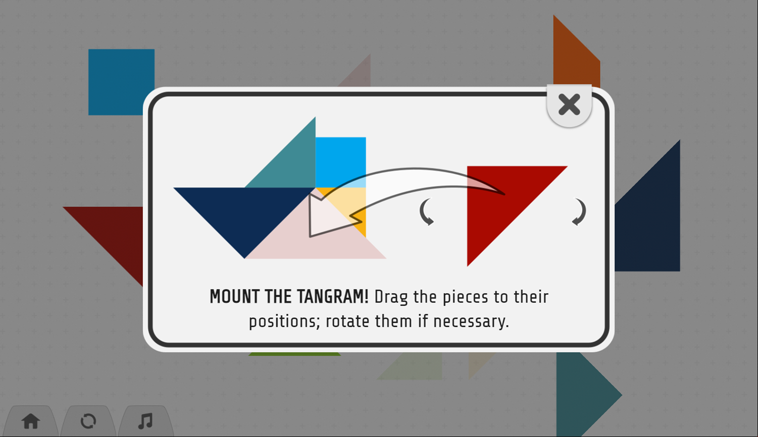 TRZ Tangram Game How To Play Screenshot.