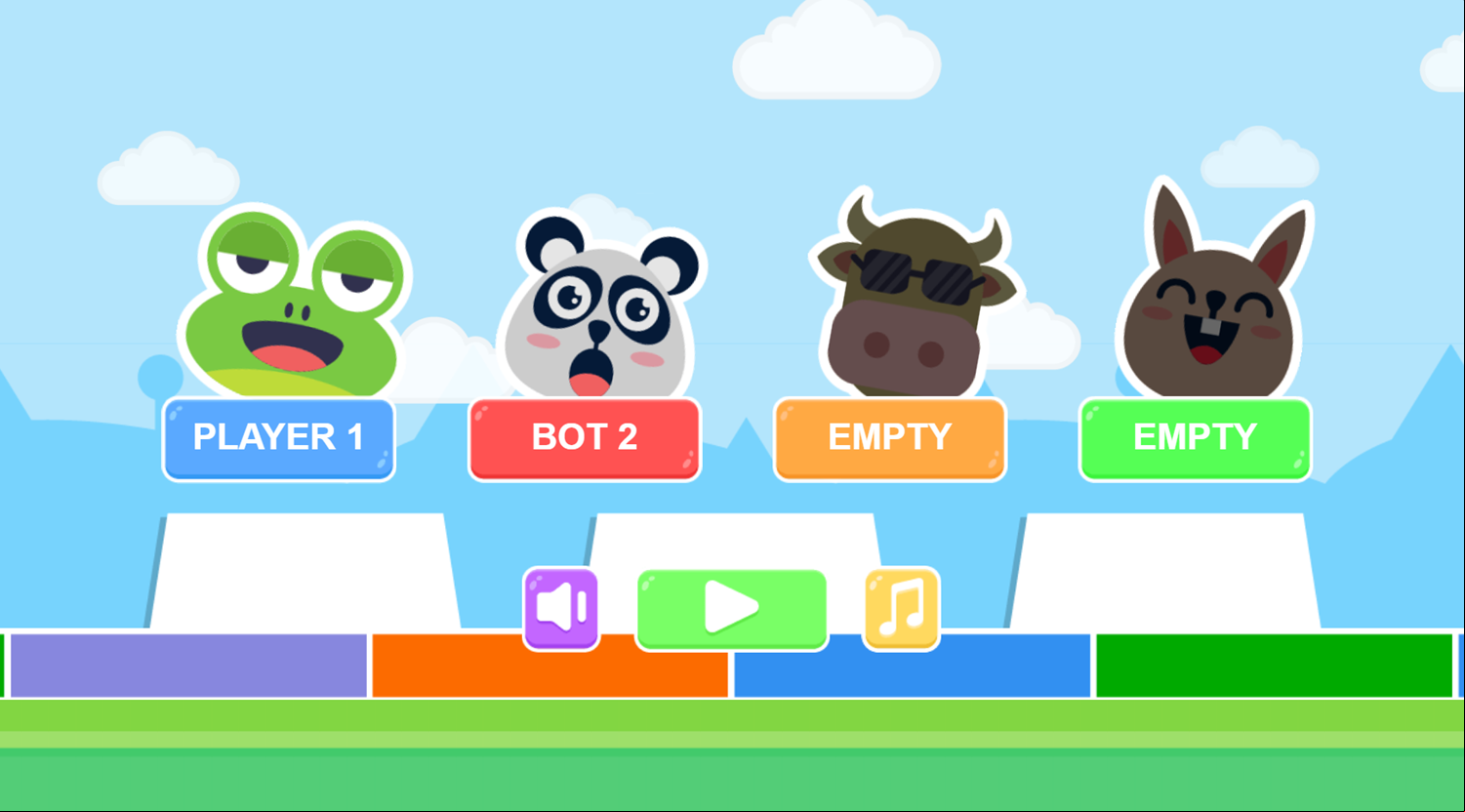 Tube Game Welcome Screen Screenshot.