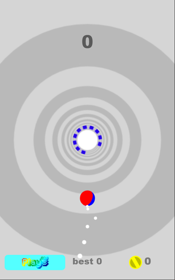 Tunnel Ball Game Start Screenshot.