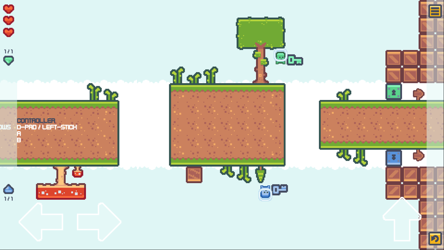 Two Aliens Adventure Game Play Screenshot.